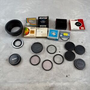Vintage Camera Lens Filter & Accessory Lot Sony E-Mount Tiffen Hoya Canon